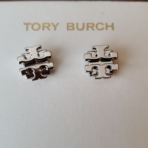 Tory Burch Logo Stud Earrings